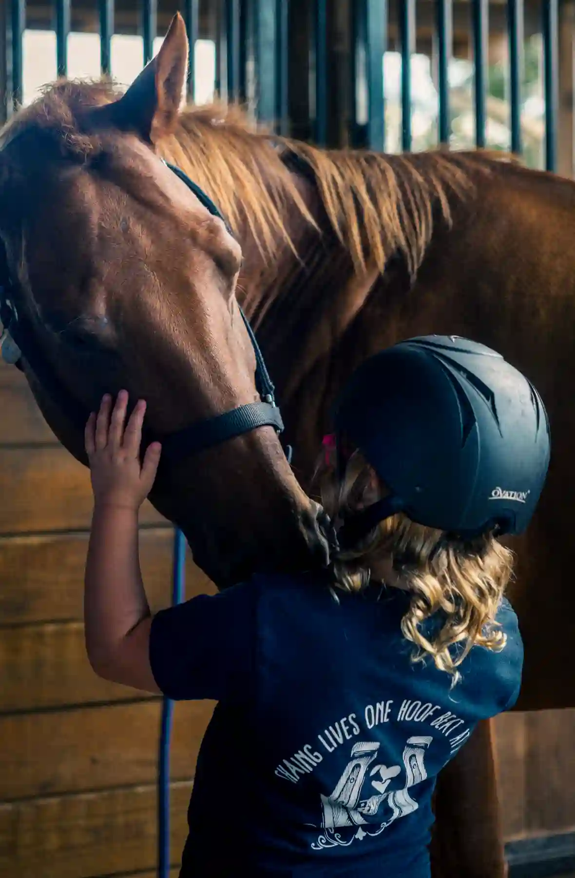 Children experiencing therapeutic horsemanship at Kiddy Up Ranch